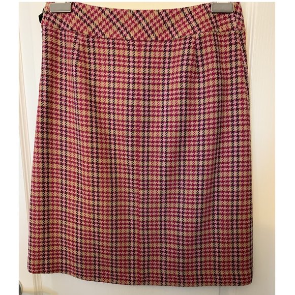 Gap Wool Skirt in Multicolour Plaid (Size US 4/waist 29"/length 22.25") - Picture 2 of 4